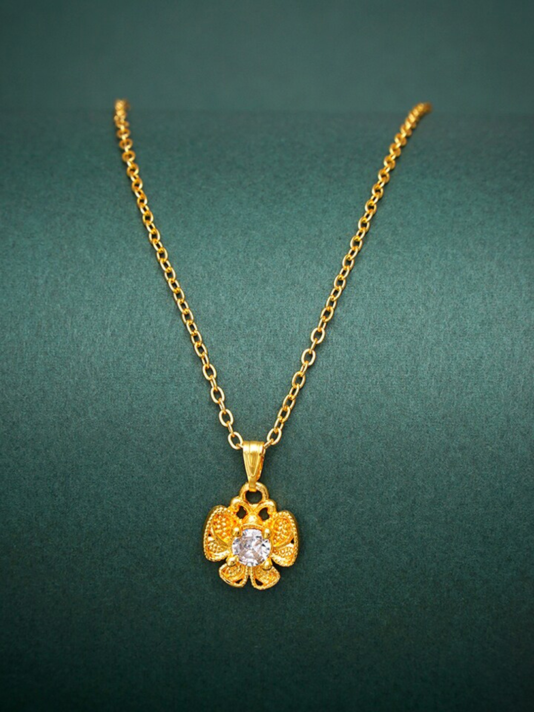 

Ramdev Art Fashion Jwellery Gold-Plated Pendant With Chain