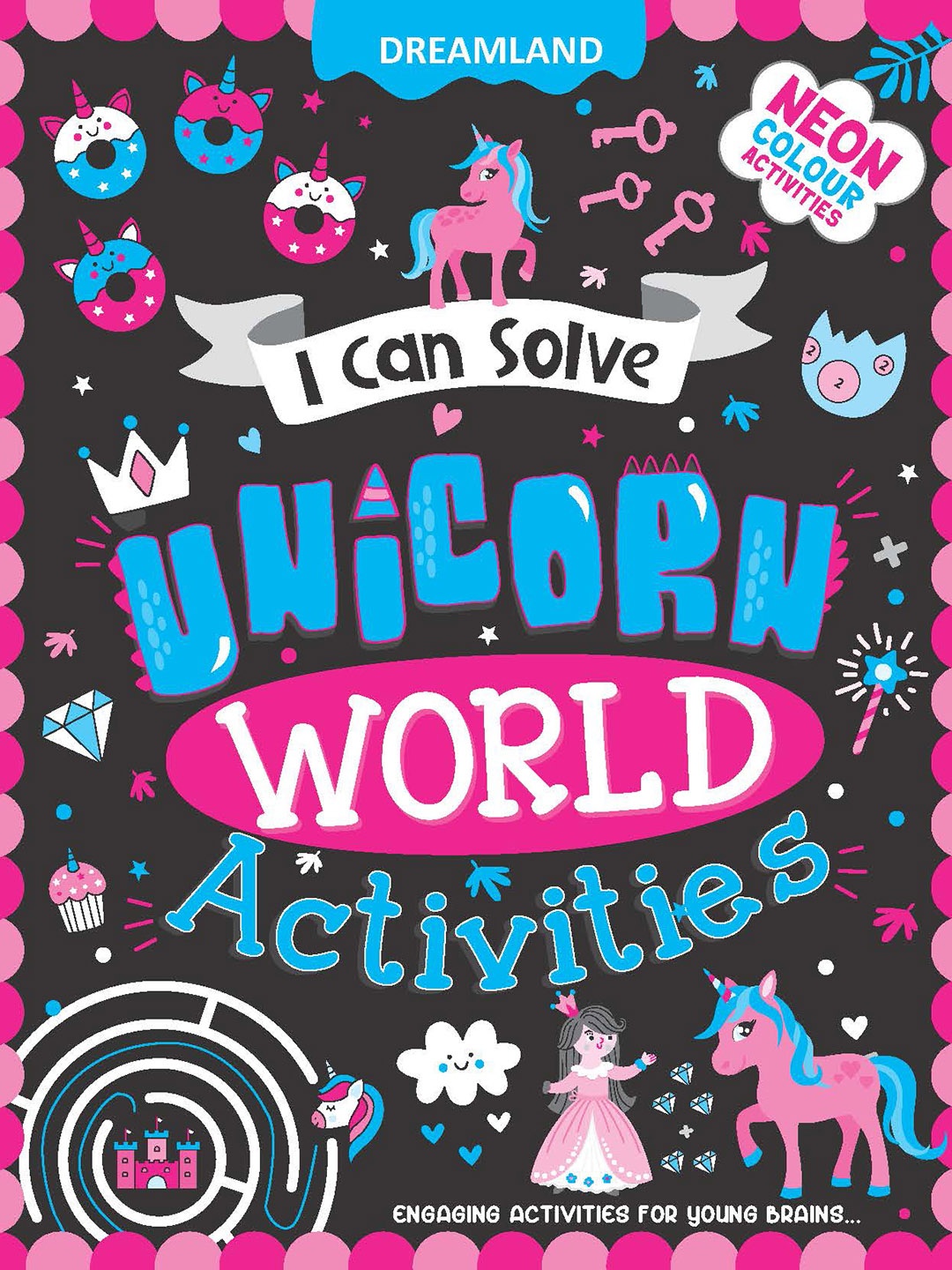 

Dreamland Kids Unicorn World Activities I Can Solve Activity Book, Black