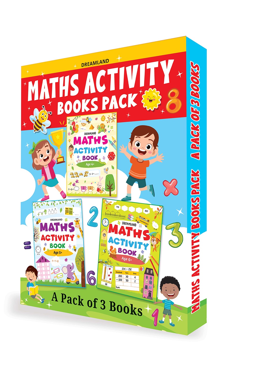 

Dreamland Kids Set Of 3 Maths Activity Books, Yellow