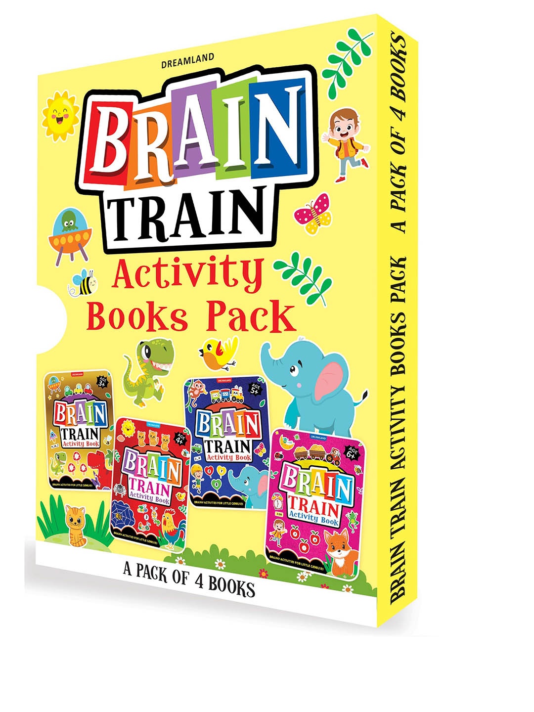 

Dreamland Kids Set Of 4 Brain Train Activity Book, Yellow