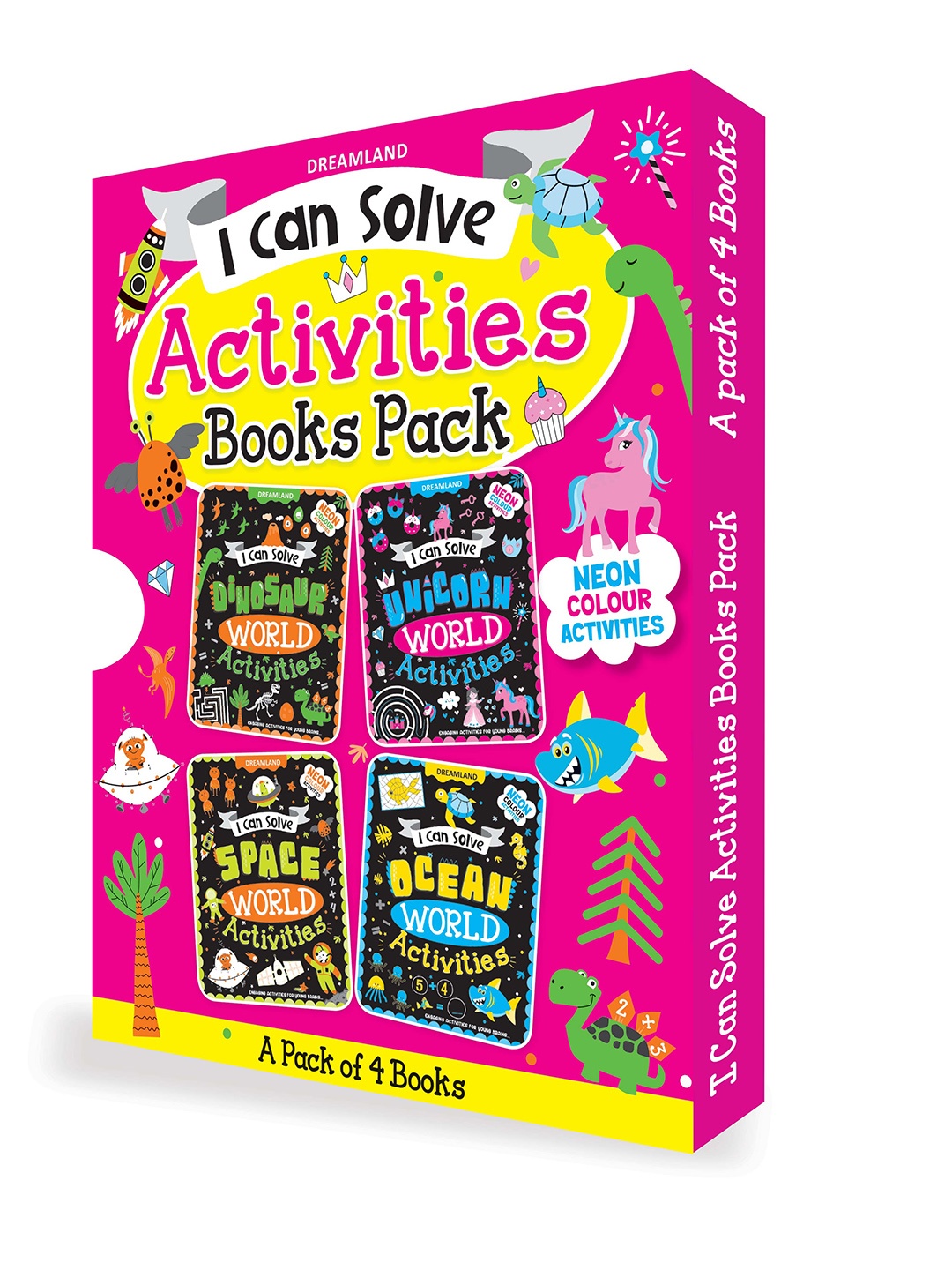 

Dreamland Set Of 4 I Can Solve Activities Books, Green