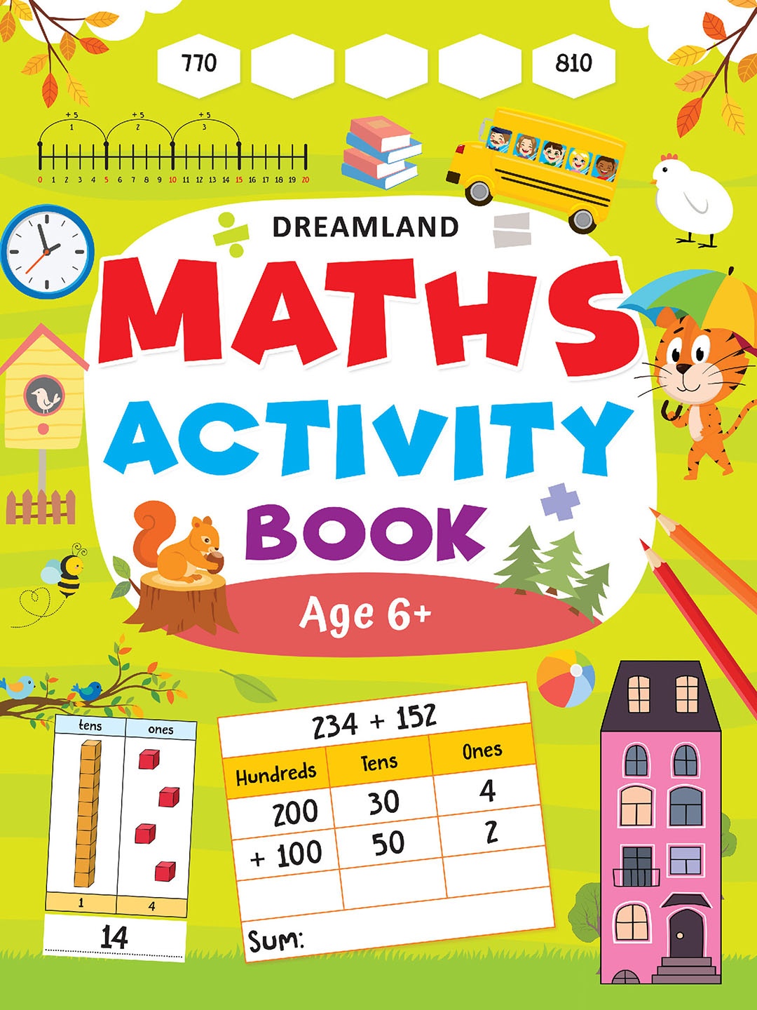 

Dreamland Maths Activity Book Age 6 Activity Book for Children, Yellow