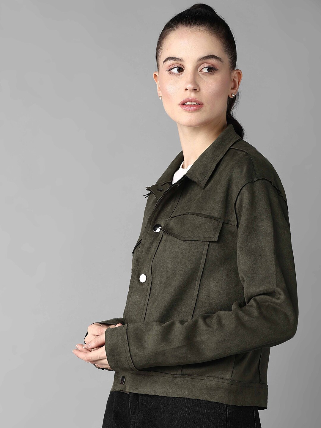 

The Roadster Lifestyle Co. Spread Collar Tailored Jacket, Green