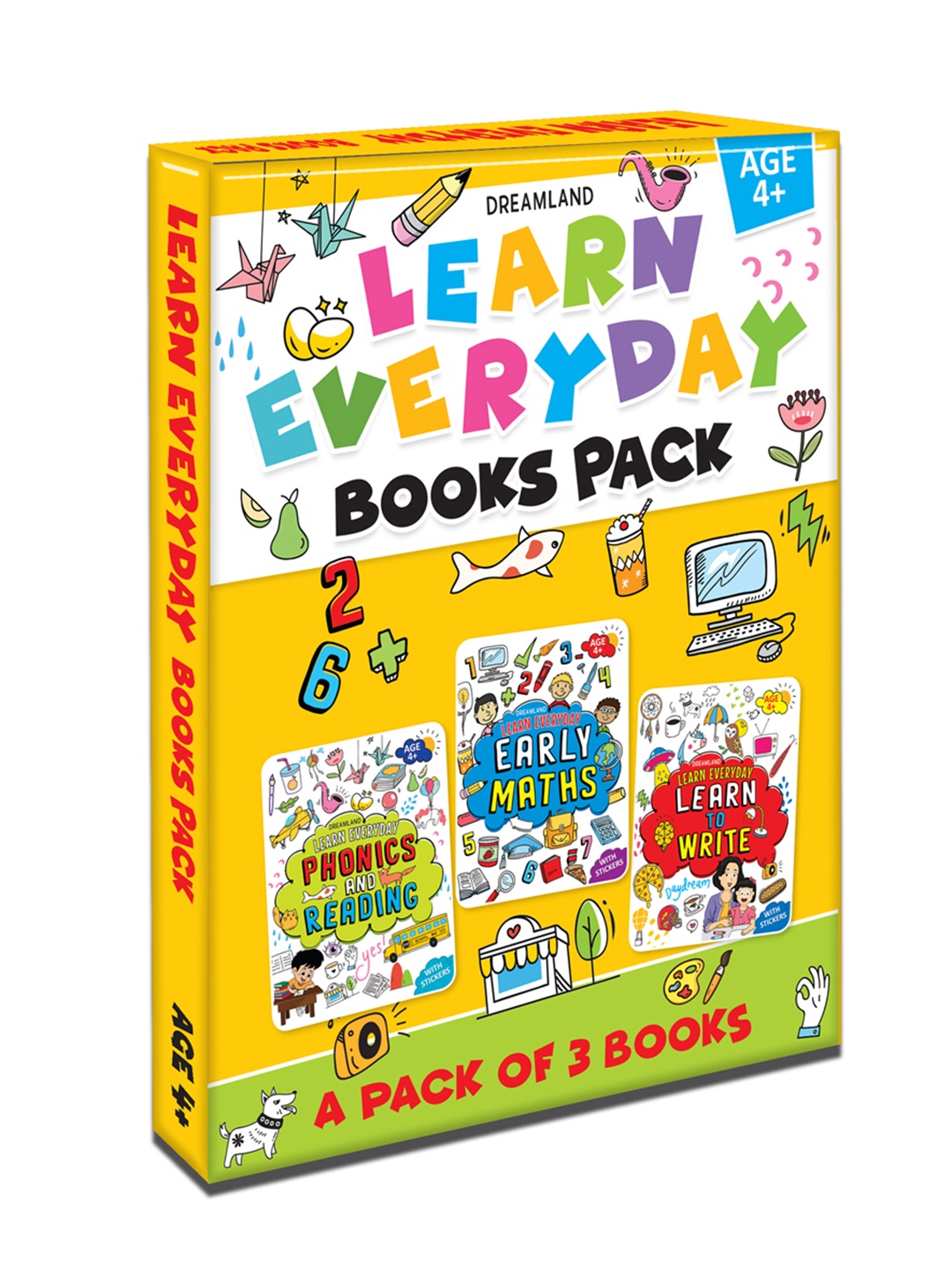 

Dreamland Kids Set Of 3 Learn Everyday Books, White