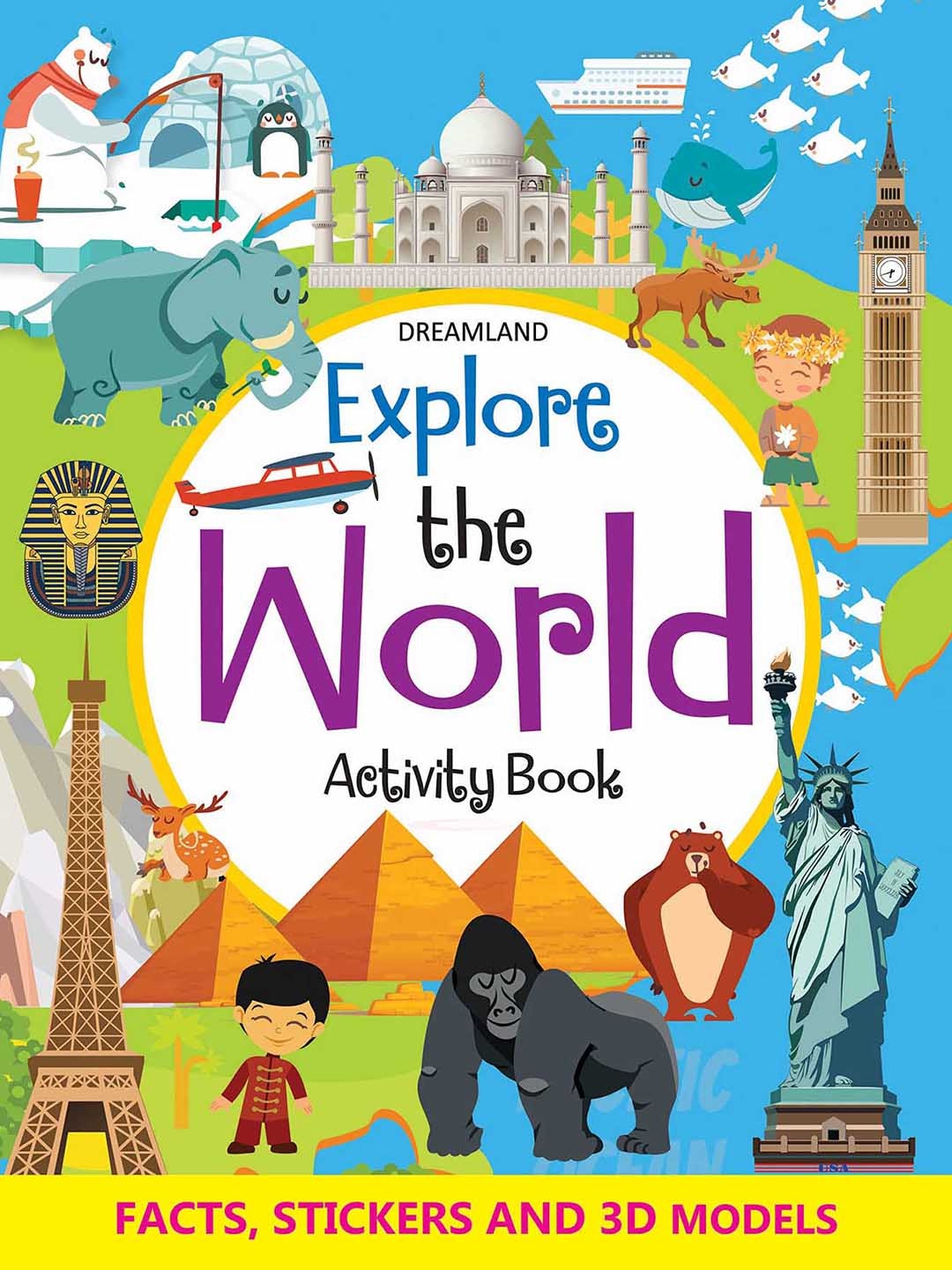 

Dreamland Explore the World Activity Book with Stickers and 3D Models, Green