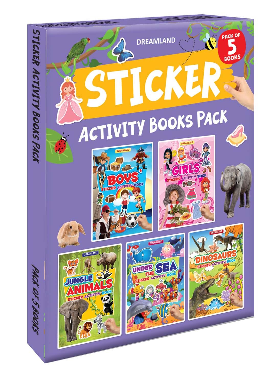 

Dreamland Kids Set Of 5 Sticker Activity Books, Blue