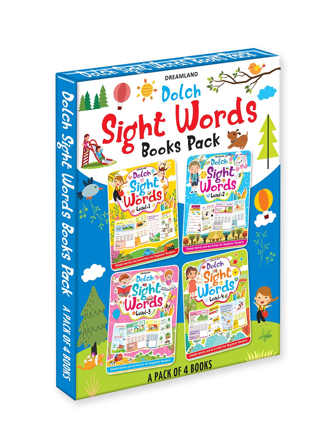

Dreamland Set Of 4 Dolch Sight Words Books, Yellow