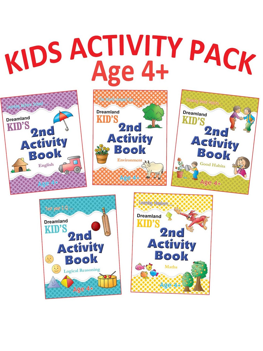 

Dreamland Set Of 5 Kid's 2nd Activity Books 5 Titles, Purple