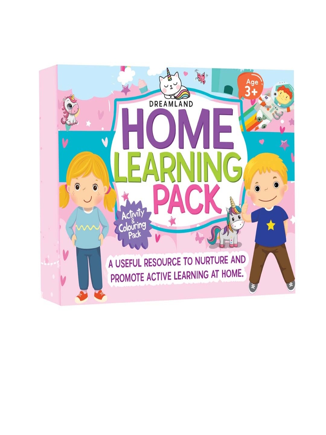 

Dreamland Set Of 3 Home Learning Book, Pink