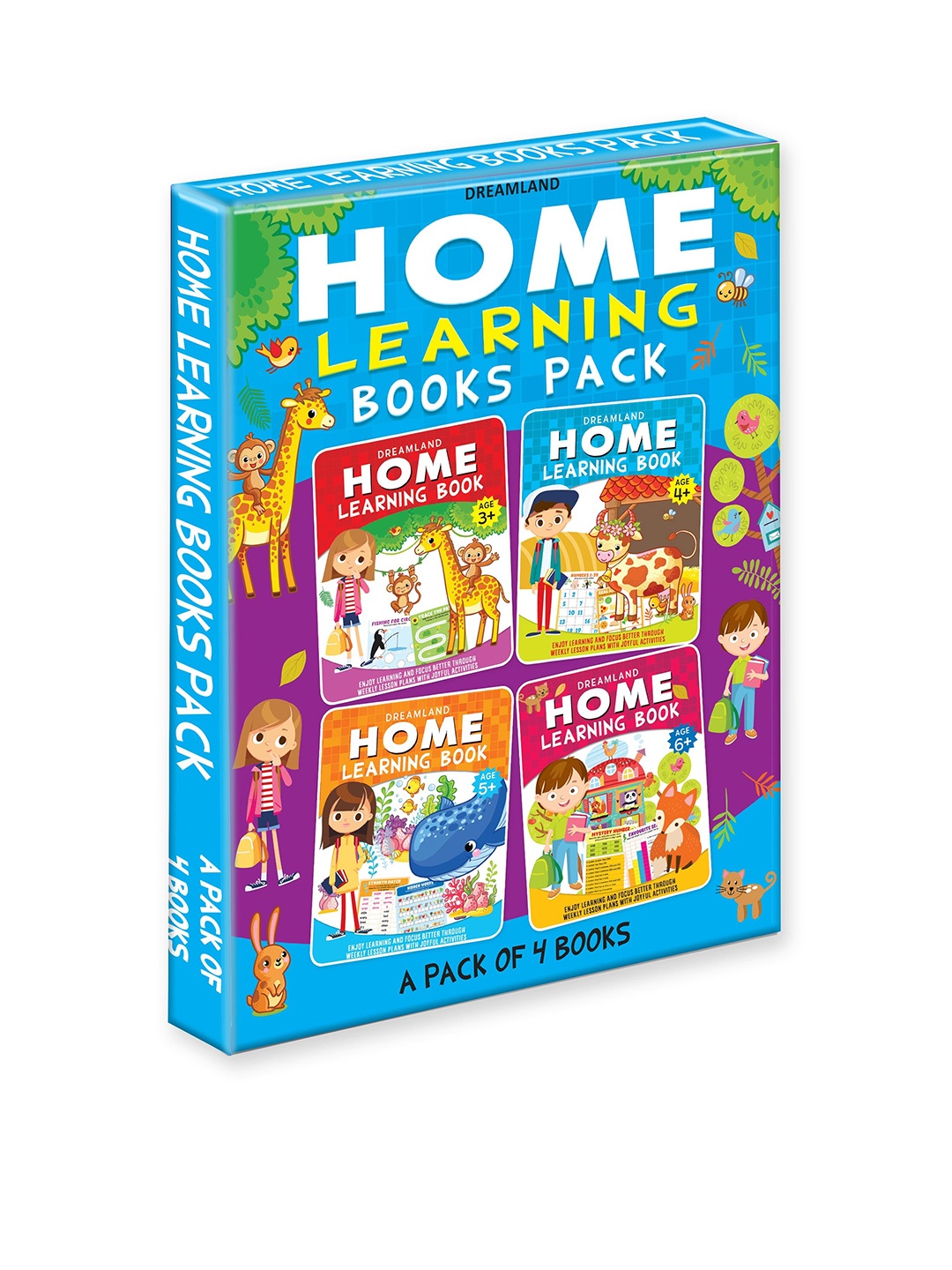 

Dreamland Kids Pack Of 4 Home Learning Books, Red