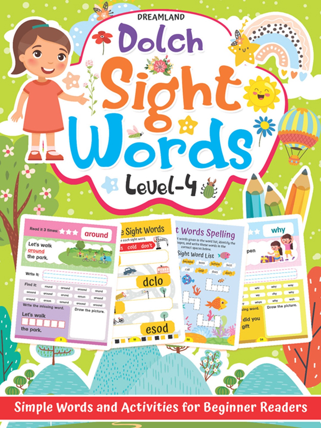 

Dreamland Kids Dolch Sight Words Level 4 Book, Green