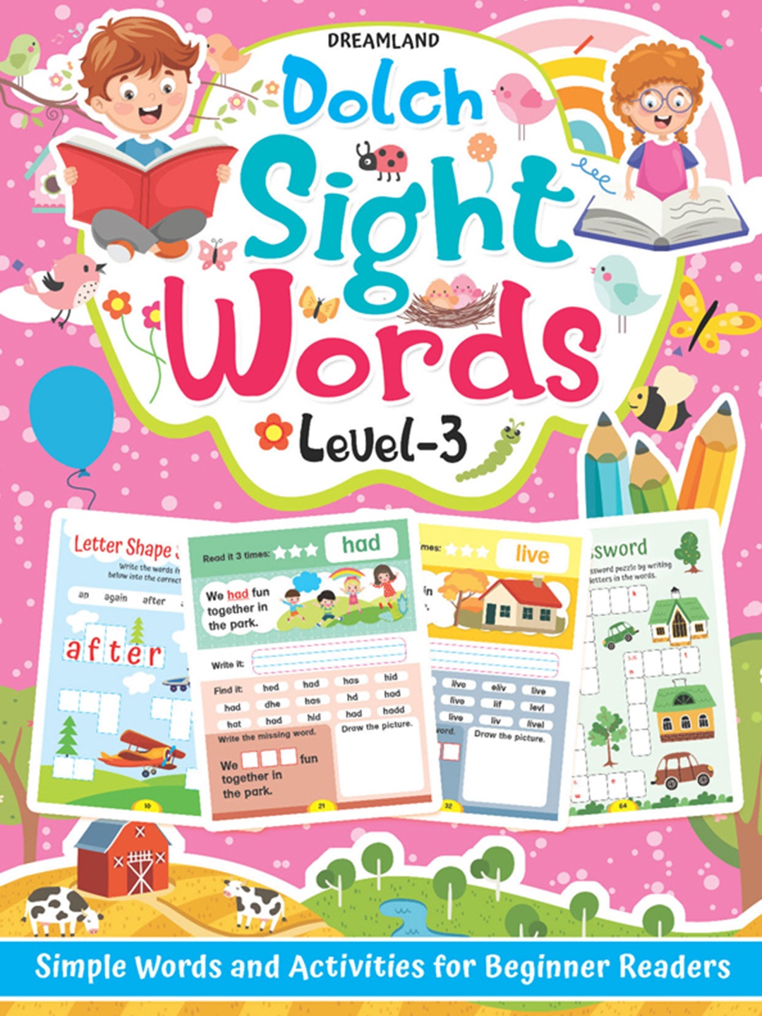

Dreamland Kids Dolch Sight Words Level 3 Learning And Development Toys, Pink