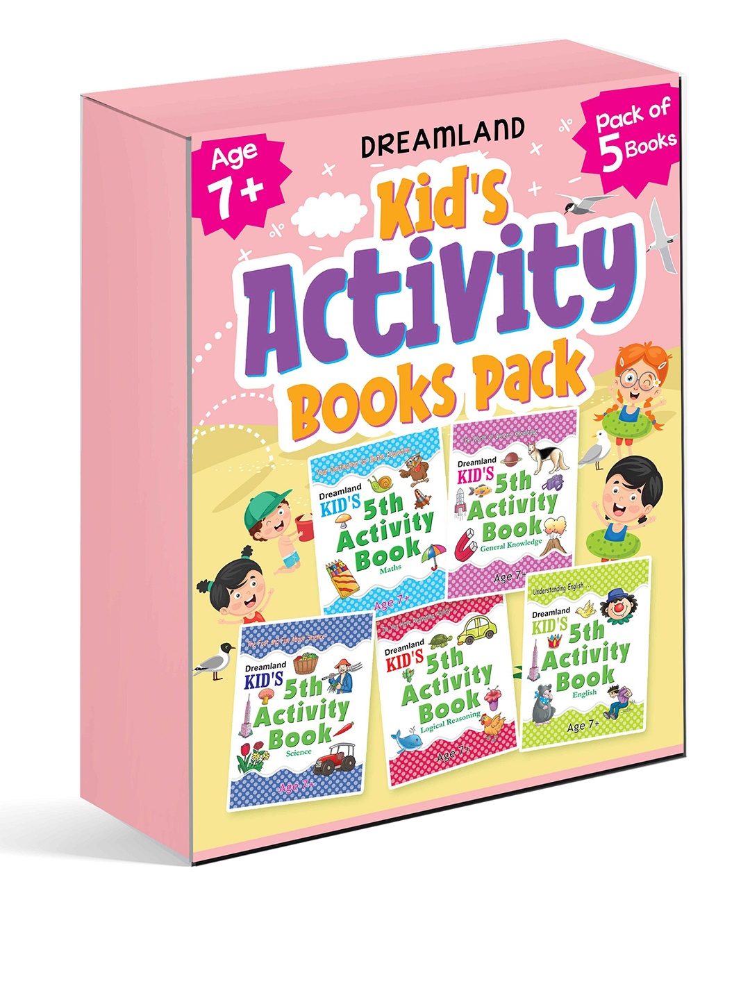 

Dreamland Kids Pack Of 5 Activity Books Learning & Development Toys, Pink