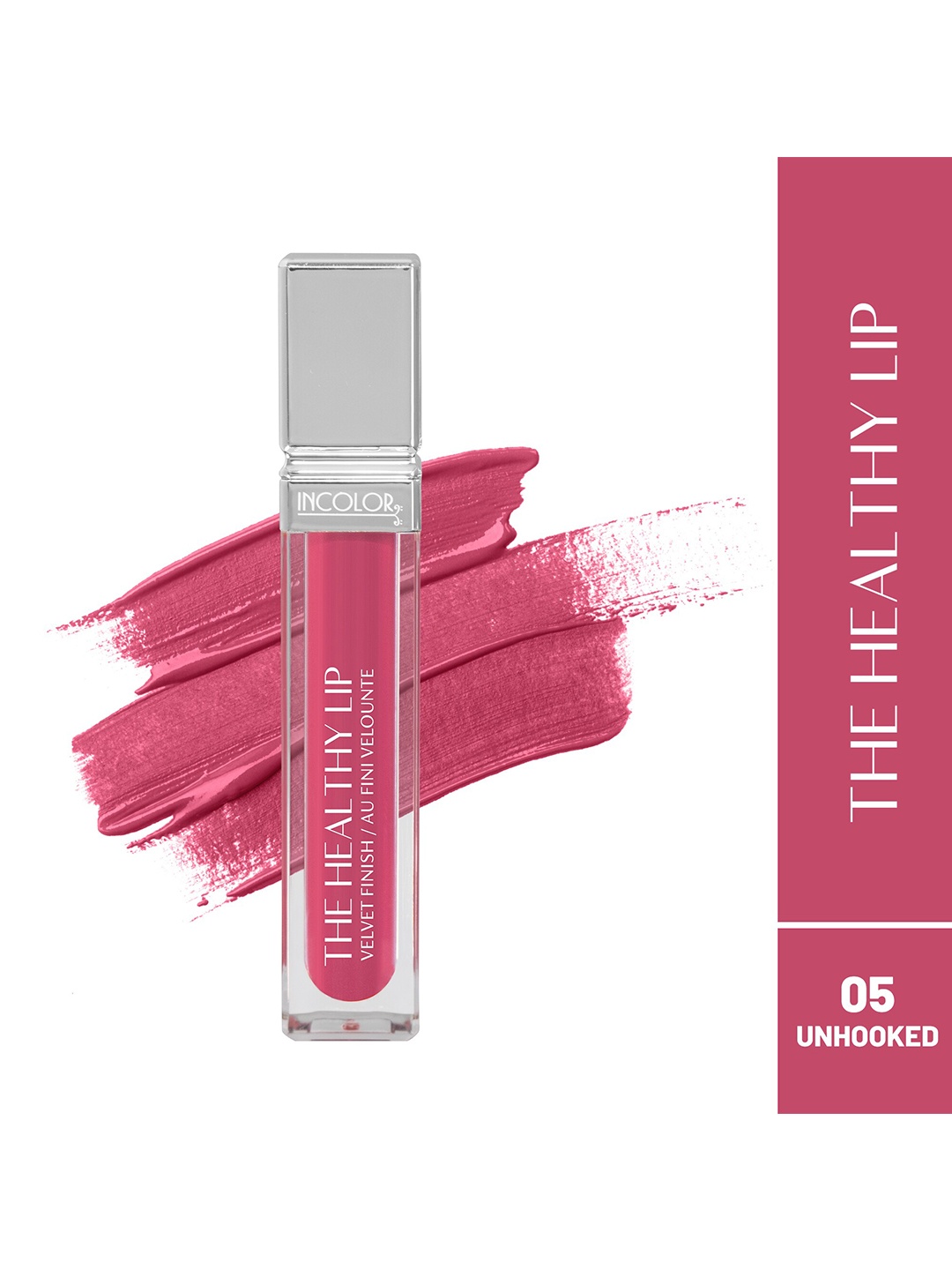 INCOLOR The Healthy Lip Liquid Matte Lip Gloss - 8ml - Unhooked 05, Pink