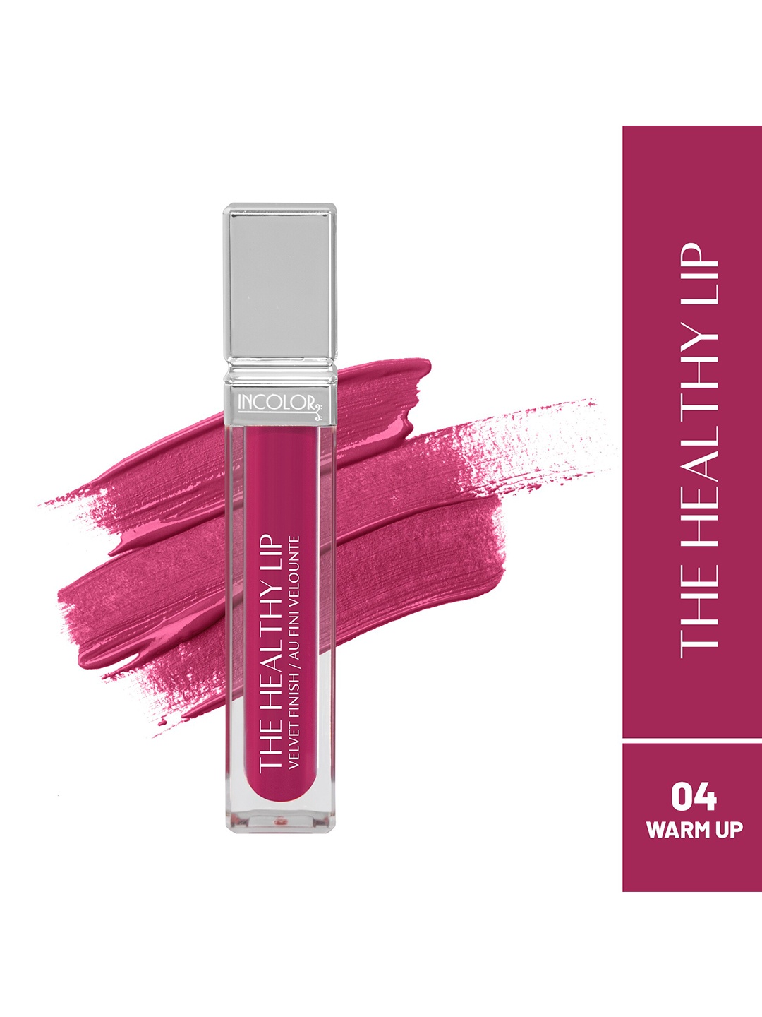 

INCOLOR The Healthy Lip Velvet Finish Lip Gloss - 8ml - Warm Up 04, Pink