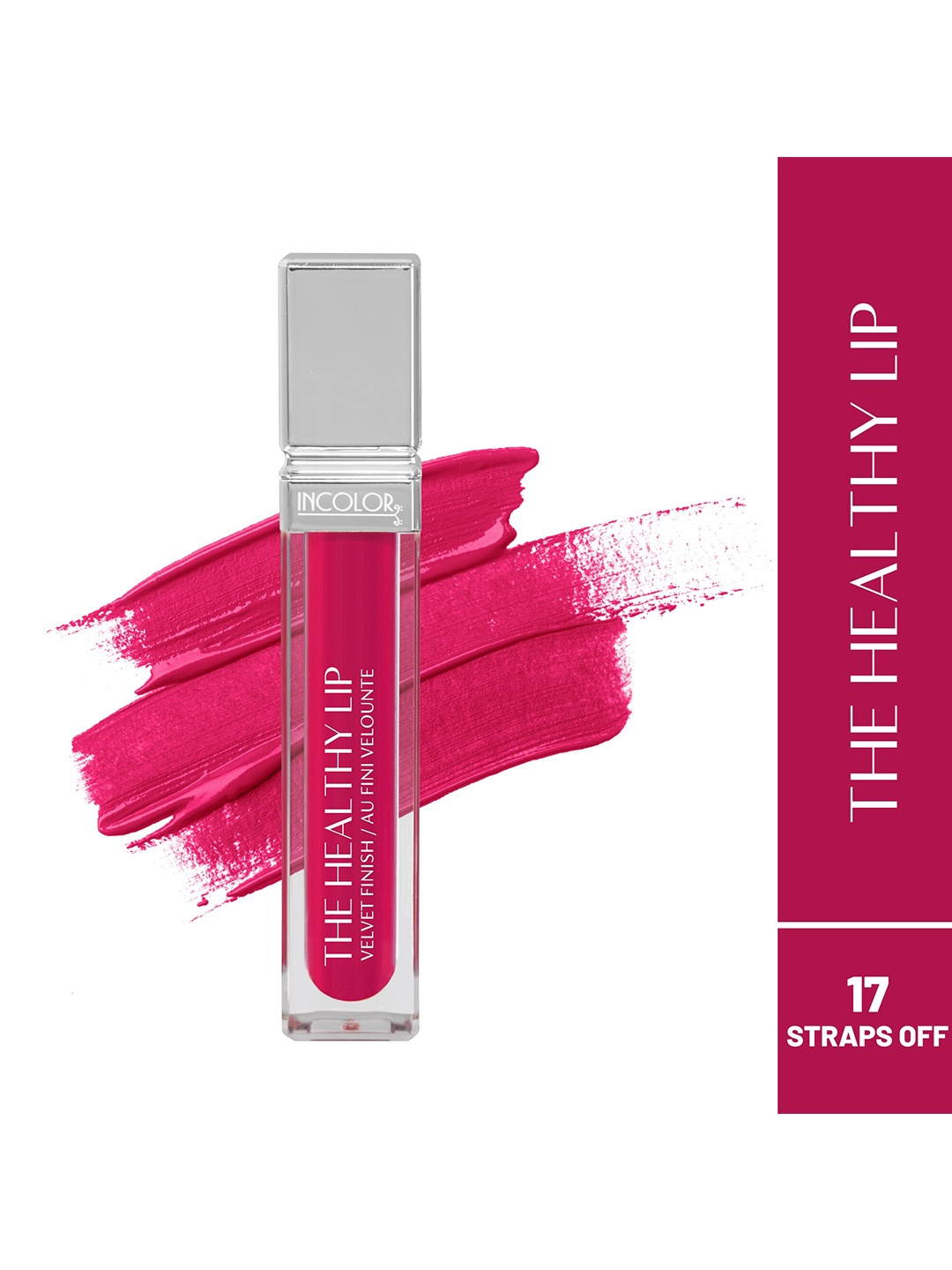 

INCOLOR The Healthy Lip Liquid Matte Lip Gloss - 8ml - Straps Off 17, Pink