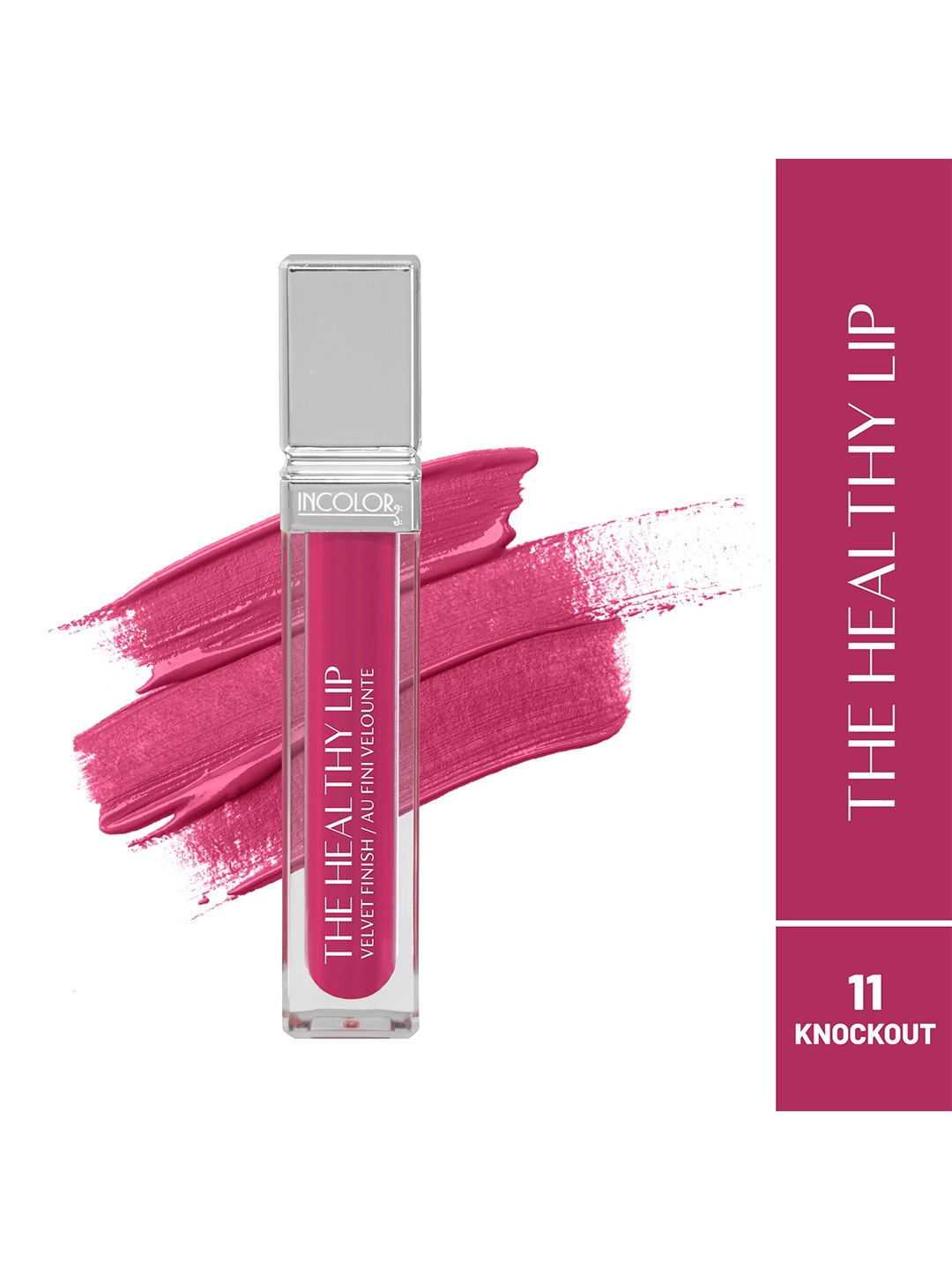 

INCOLOR The Healthy Lip Liquid Matte Lip Gloss - 8ml - Knock Out 11, Pink