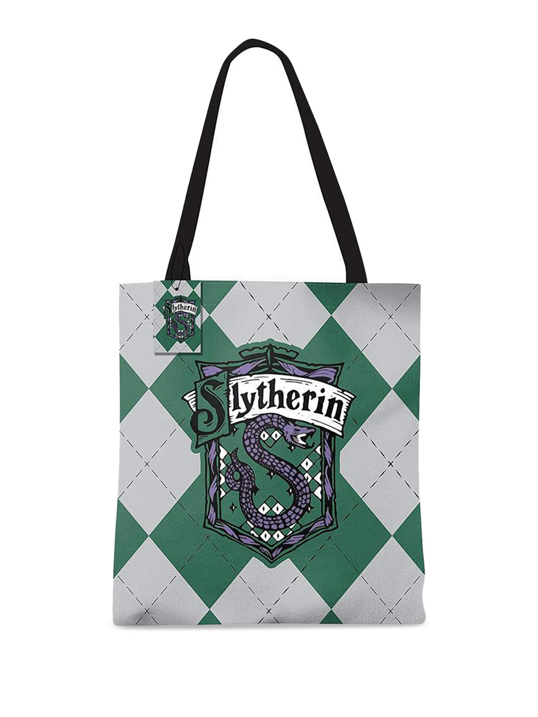

Epic Stuff Kids Harry Potter Slytherin Pattern Design Large Canvas Tote Bag, Green