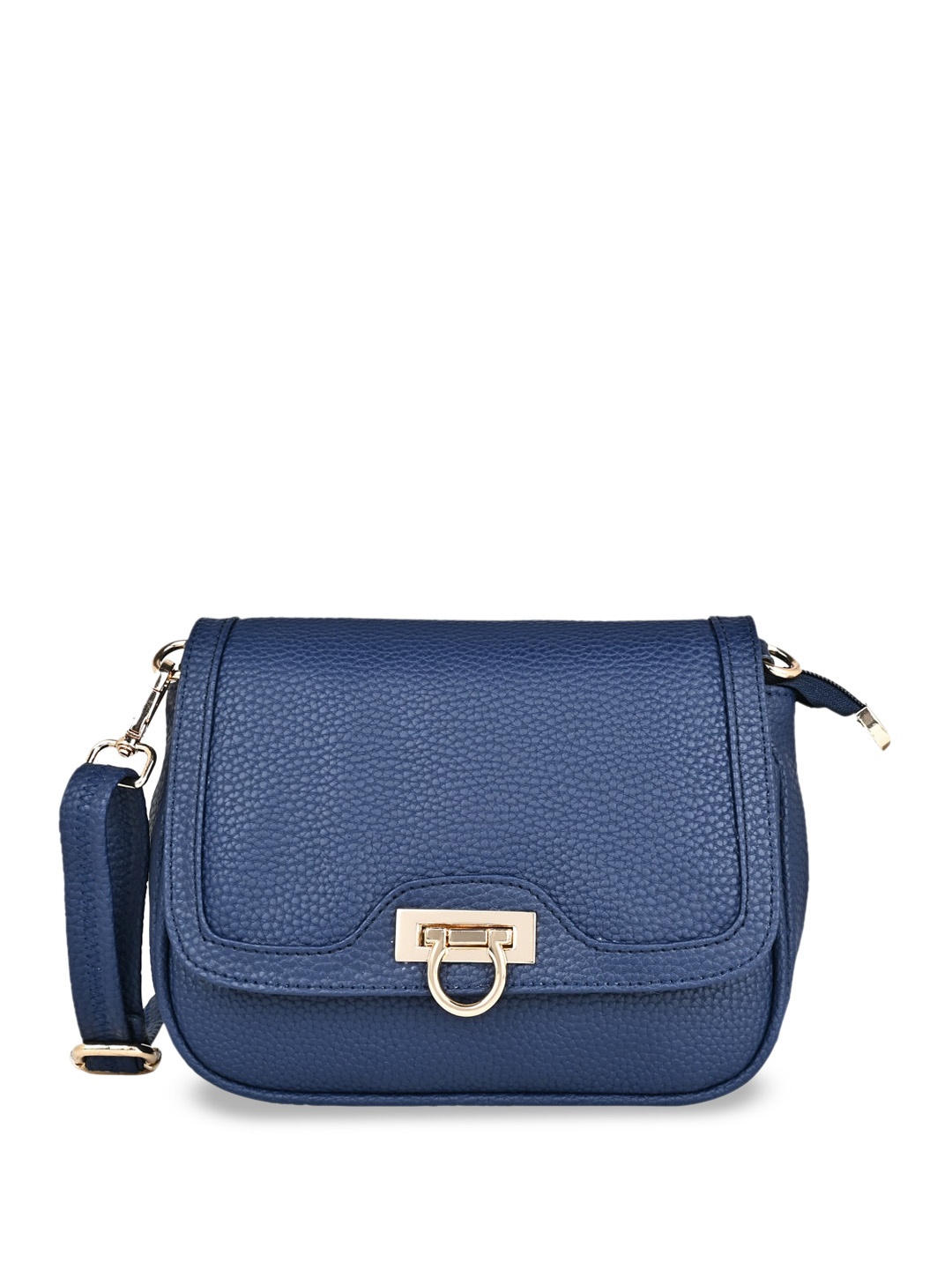 

Rocia Textured PU Structured Sling Bag, Blue
