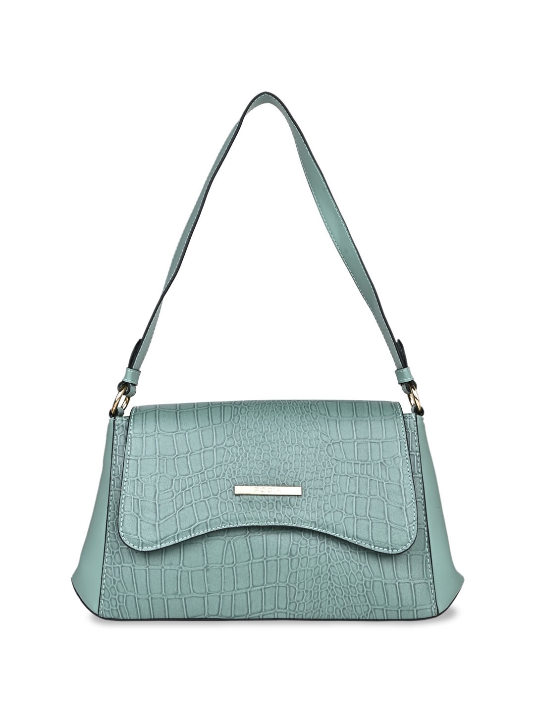 

Rocia Textured Structured Shoulder Bag, Green