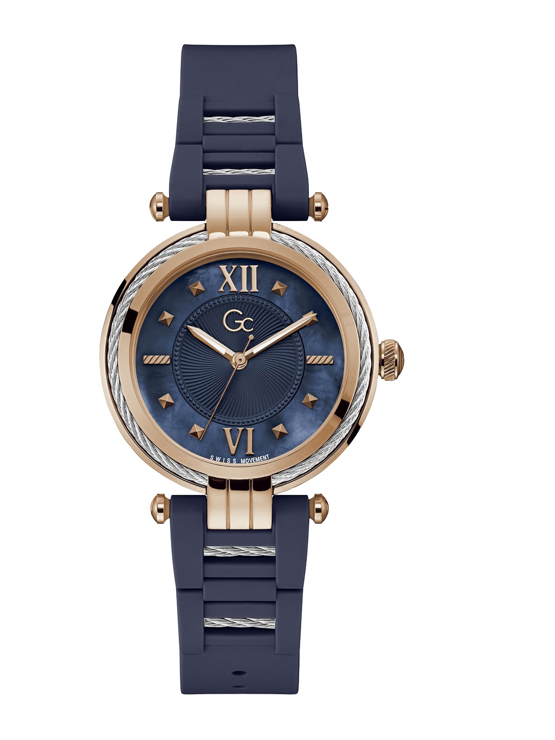 

GC Women Sport Chic Collection Embellished Dial Analogue Watch Y56008L7MF, Blue
