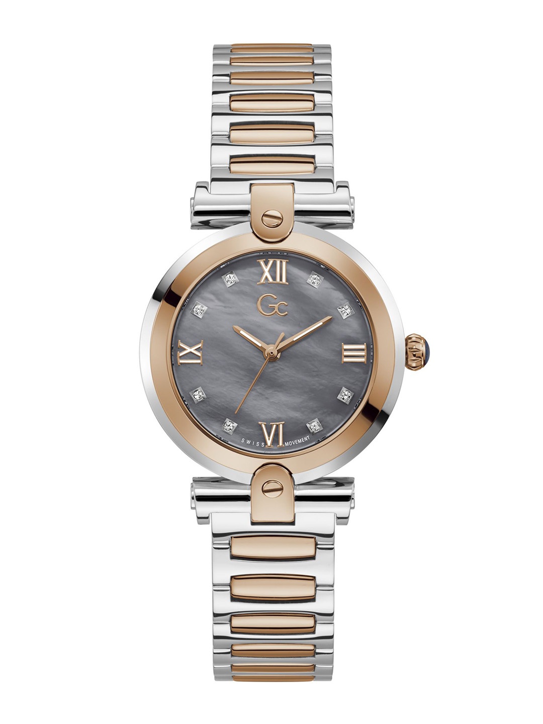 

GC Women Sport Chic Collection Embellished Dial Stainless Steel Straps Analogue Watch, Grey