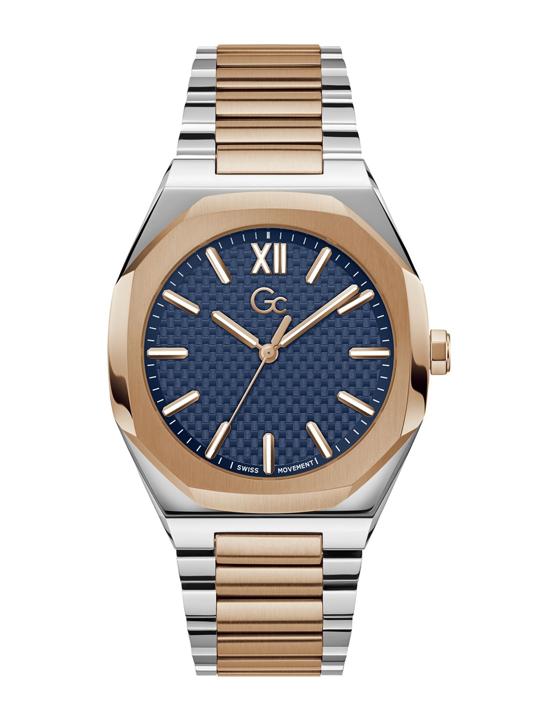 

GC Men Textured Dial & Stainless Steel Straps Analogue Watch Z26001G7MF, Blue