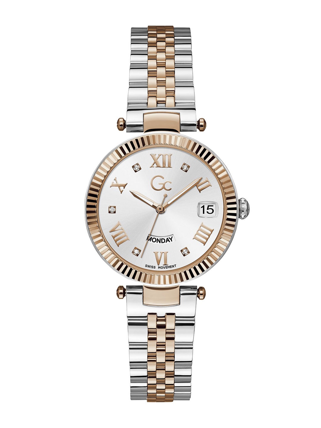 

GC Women Stainless Steel Bracelet Style Straps Analogue Watch Z01003L1MF, White