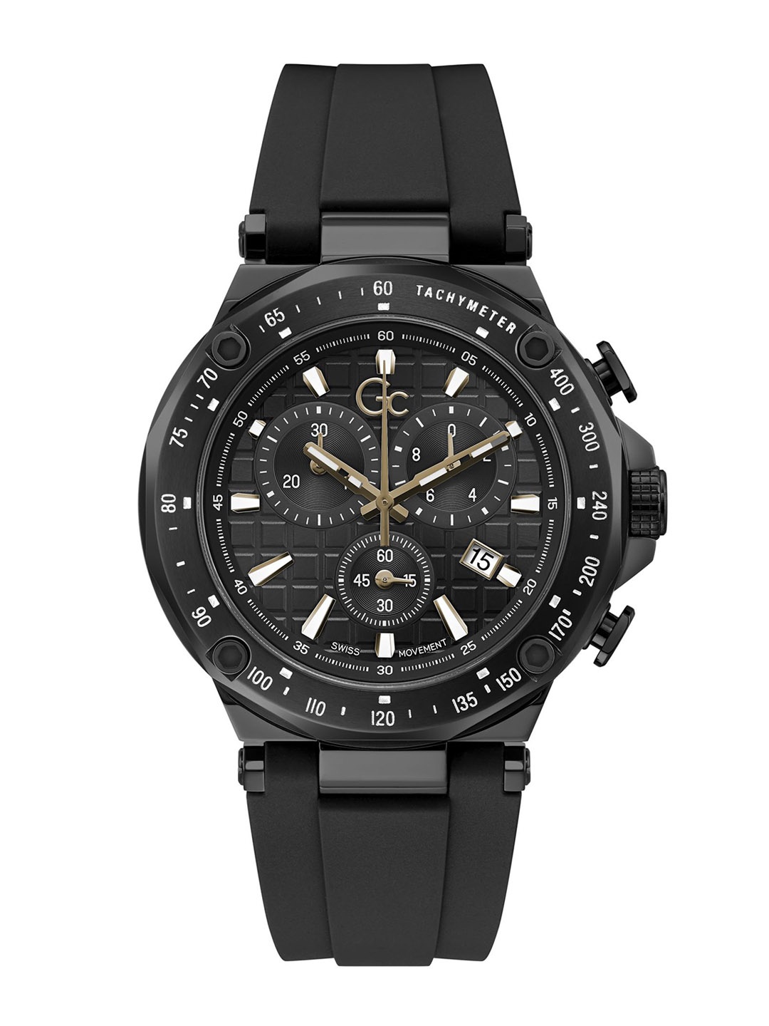 

GC Men Bracelet Style Straps Analogue Watch Y81008G2MF, Black