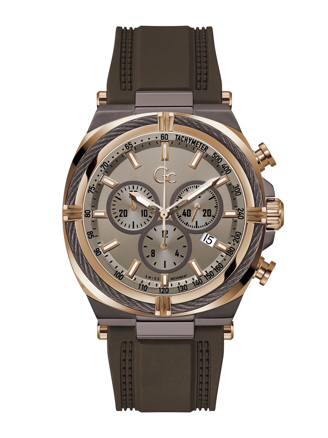 

GC Men Sport Chic Collection Bracelet Style Straps Analogue Watch Z32004G1MF, Beige