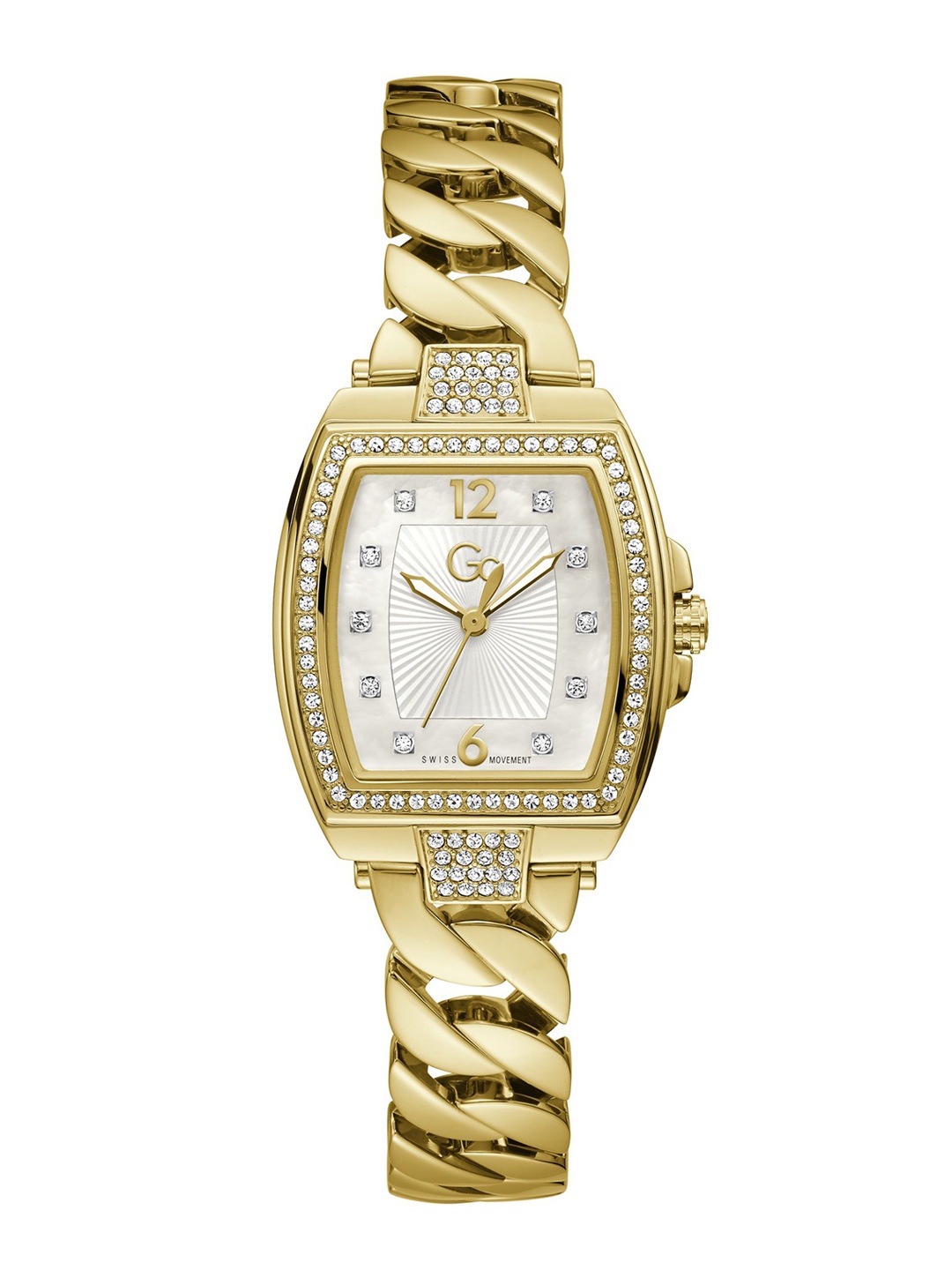 

GC Women Stainless Steel Embellished Dial Water Resistance Analogue Watch- Z11003L1MF, White