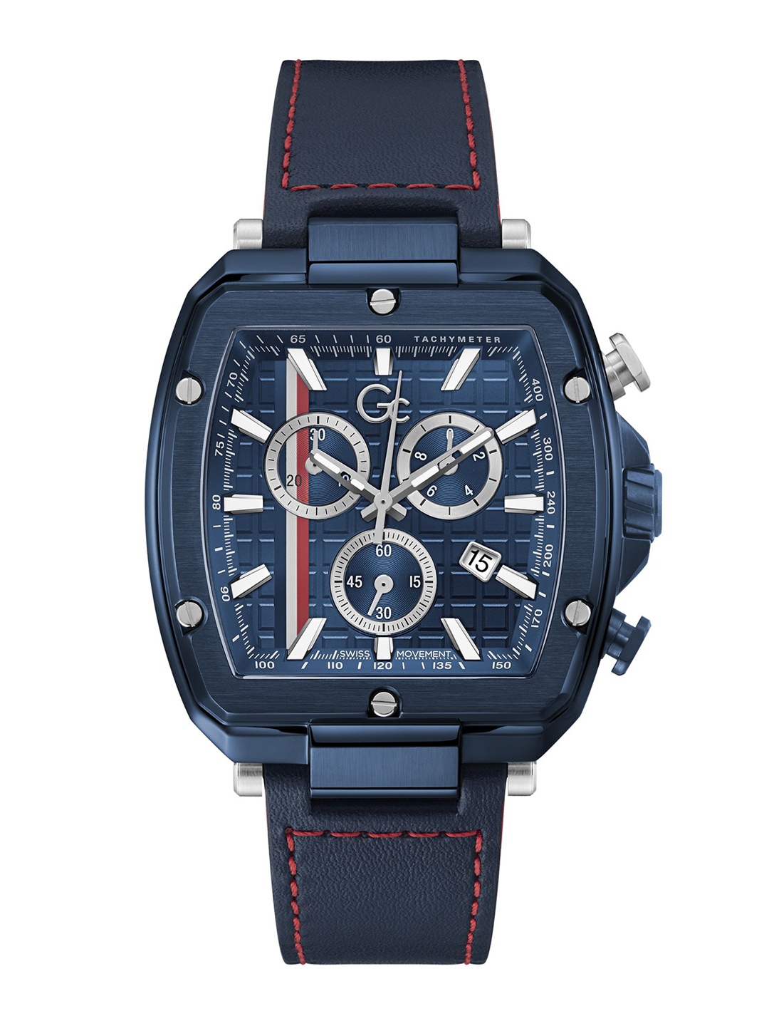 

GC Men Leather Analogue Watch Y83004G7MF, Blue