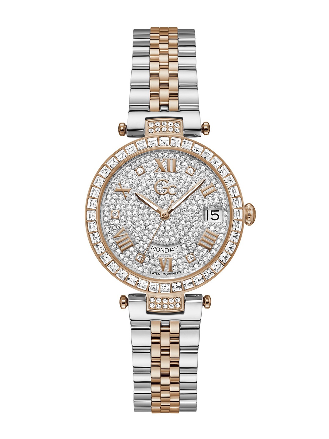 

GC Women Embellished Dial Stainless Steel Straps Analogue Watch Z01014L1MF, White