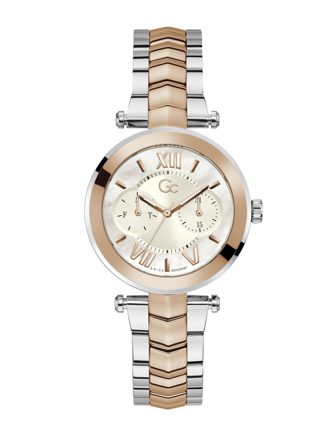 

GC Women Stainless Steel Bracelet Style Straps Analogue Watch Y92001L1MF, White