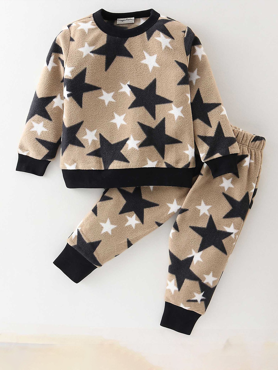

CrayonFlakes Kids Conversational Printed Top With Pyjamas, Brown