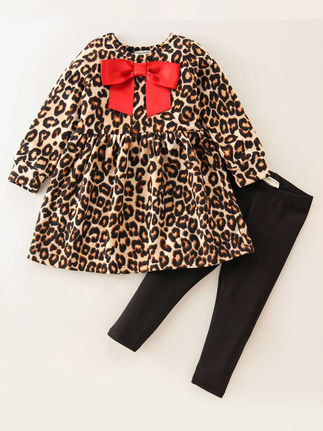 

CrayonFlakes Printed Clothing Set, Beige