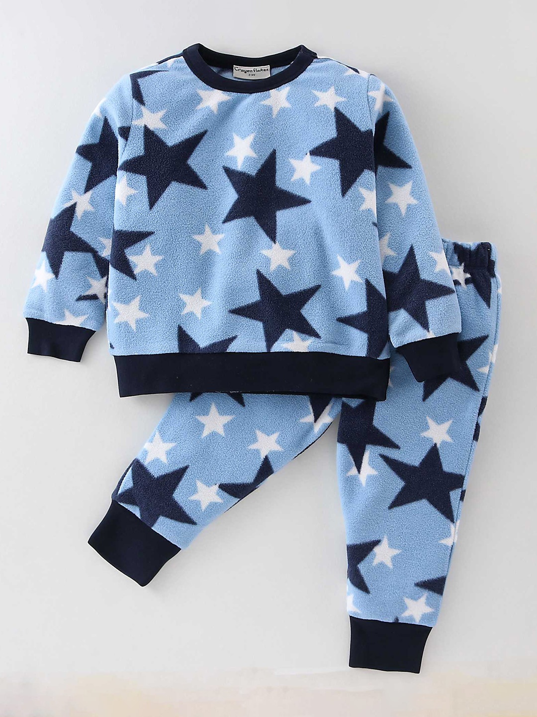 

CrayonFlakes Kids Conversational Printed Top With Pyjamas, Blue