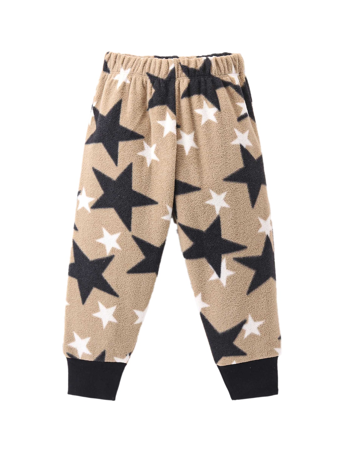 

CrayonFlakes Kids Geometric Printed Mid Rise Joggers, Brown