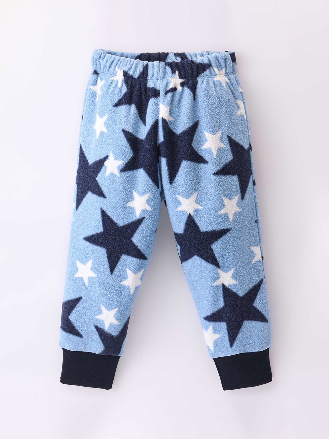 

CrayonFlakes Kids Printed Mid-Rise Joggers, Blue