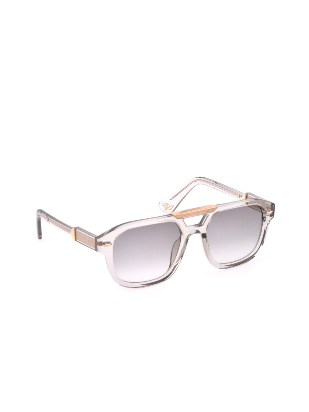 

Police Men Square Sunglasses With UV Protected Lens SPLL1955M78GSG, White