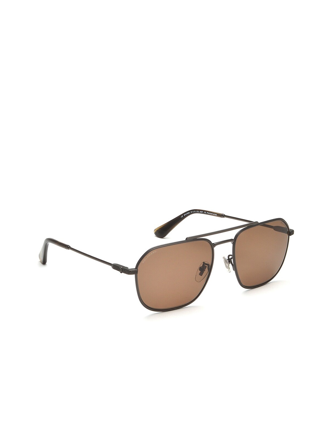 

Police Men Rectangle Sunglasses With UV Protected Lens SPLF6457568PSG, Brown