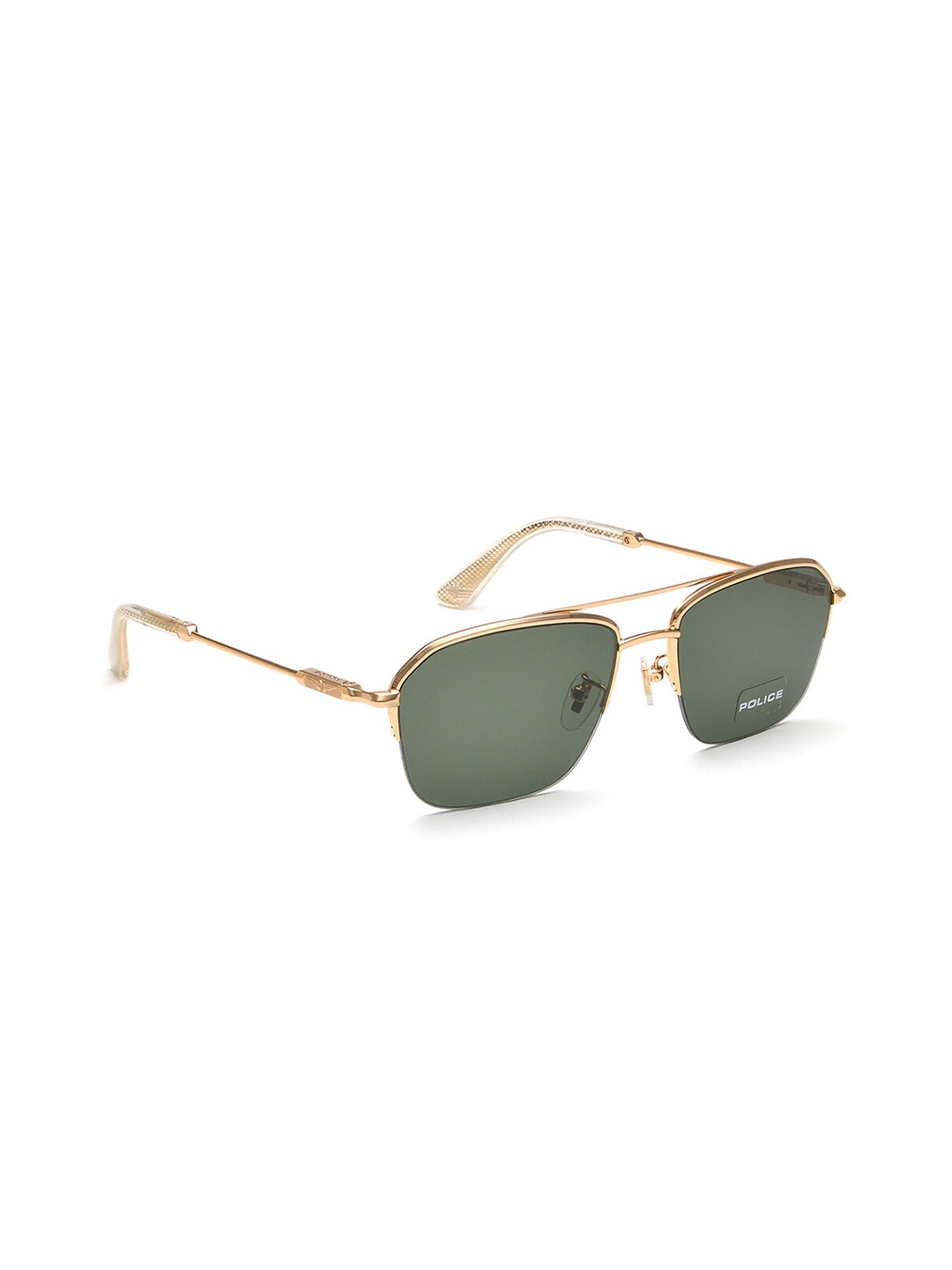 

Police Men UV Protected Lens Square Sunglasses SPLL1856300YSG, Green