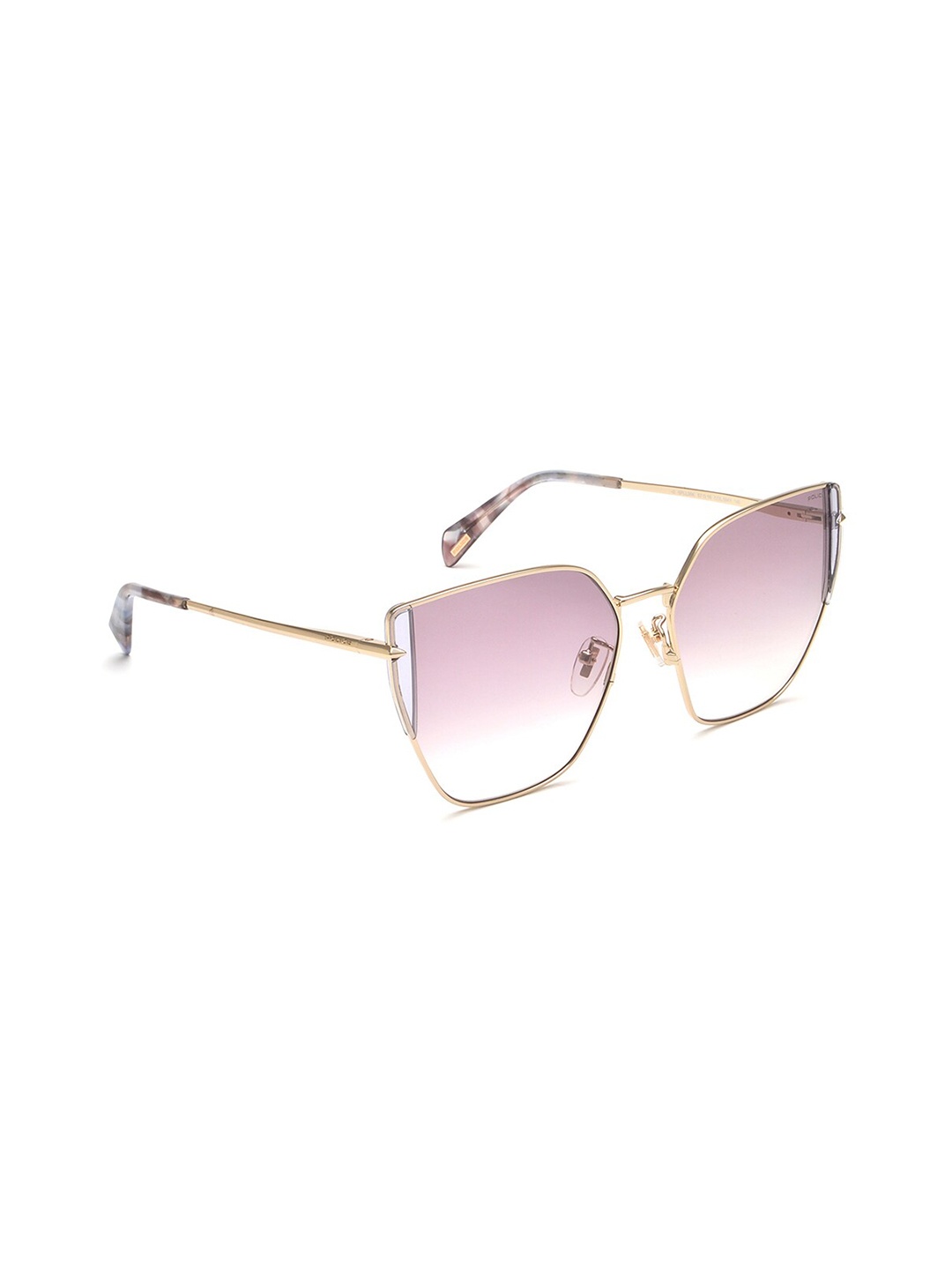 

Police Men Cateye Sunglasses with UV Protected Lens SPLL3857594YSG, Purple