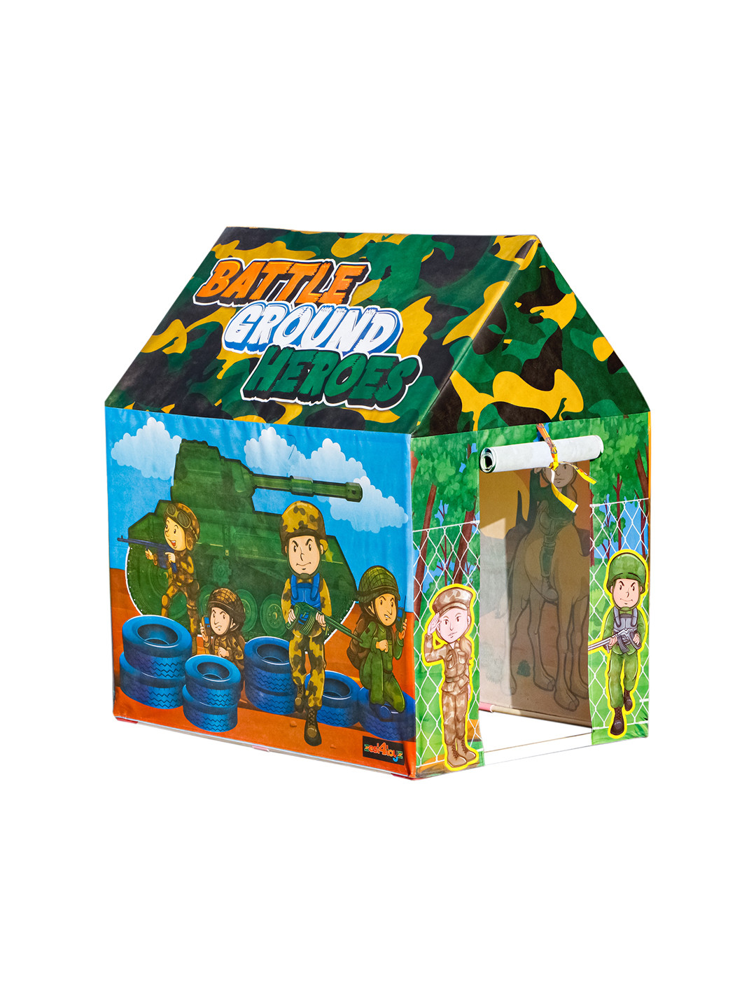 

zest 4 toyz Kids Battle Ground Heroes Theme Tent House, Green