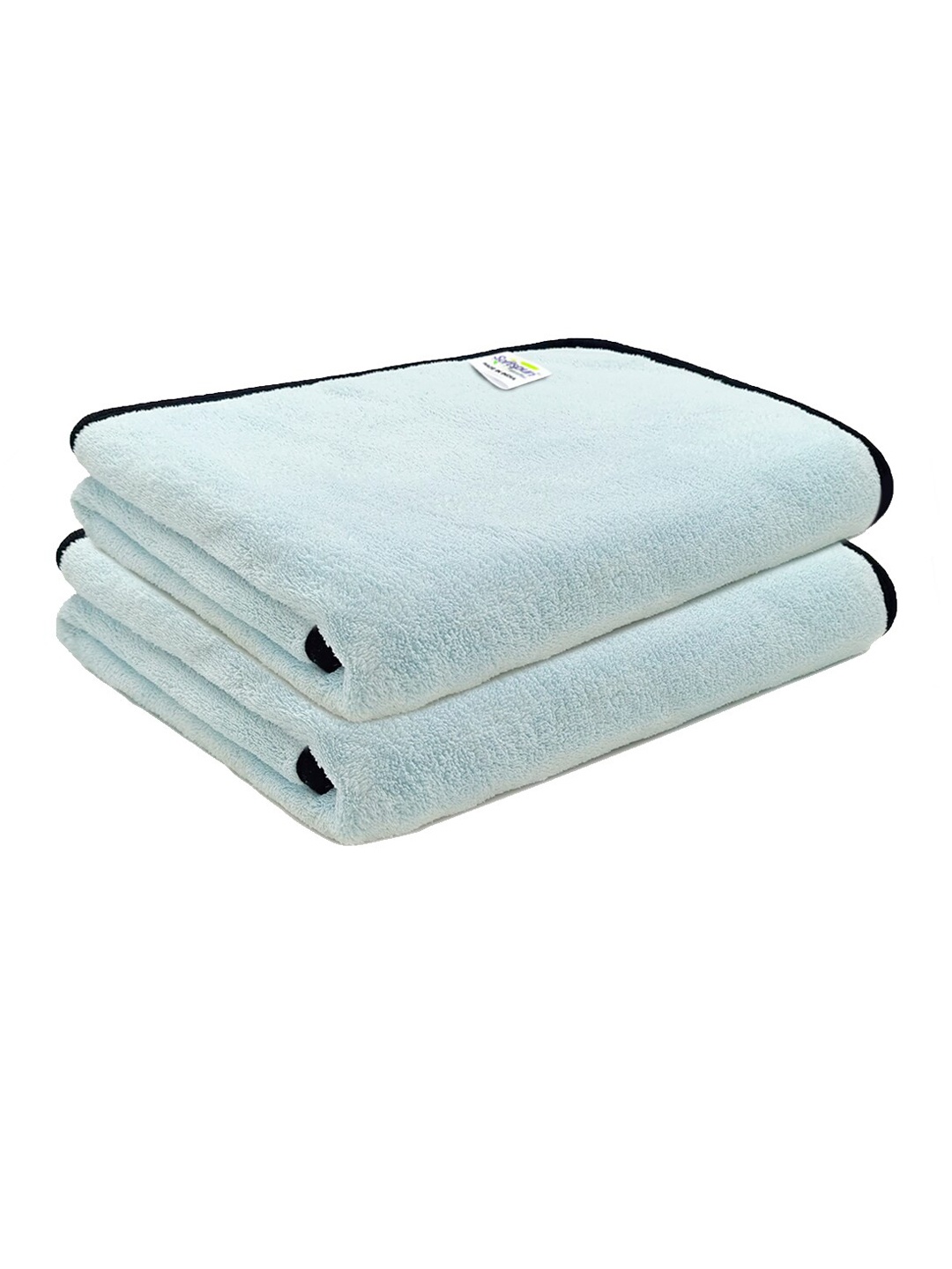 

Softspun Microfiber 2 Pcs Blue 280 GSM Quick Dry Bath Towels