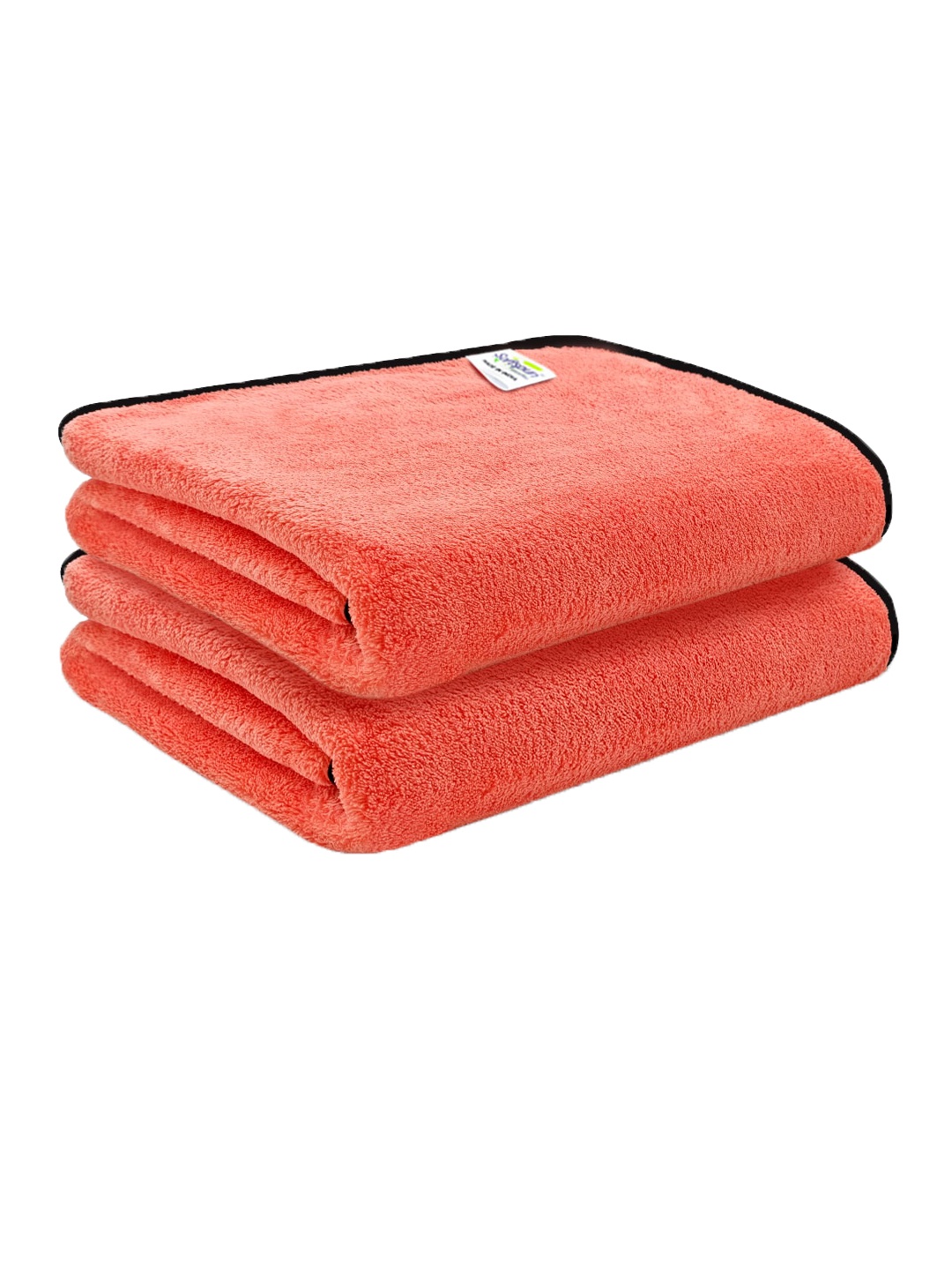 

Softspun Microfiber 2 Pcs Peach-Coloured 280 GSM Quick Dry Bath Towels