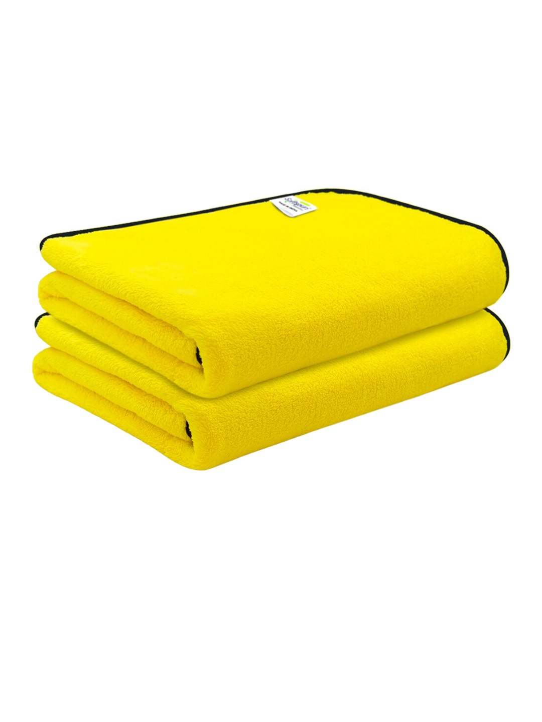 

Softspun Microfiber Yellow & Black 2 Pieces 300 GSM Anti-Bacterial Bath Towels