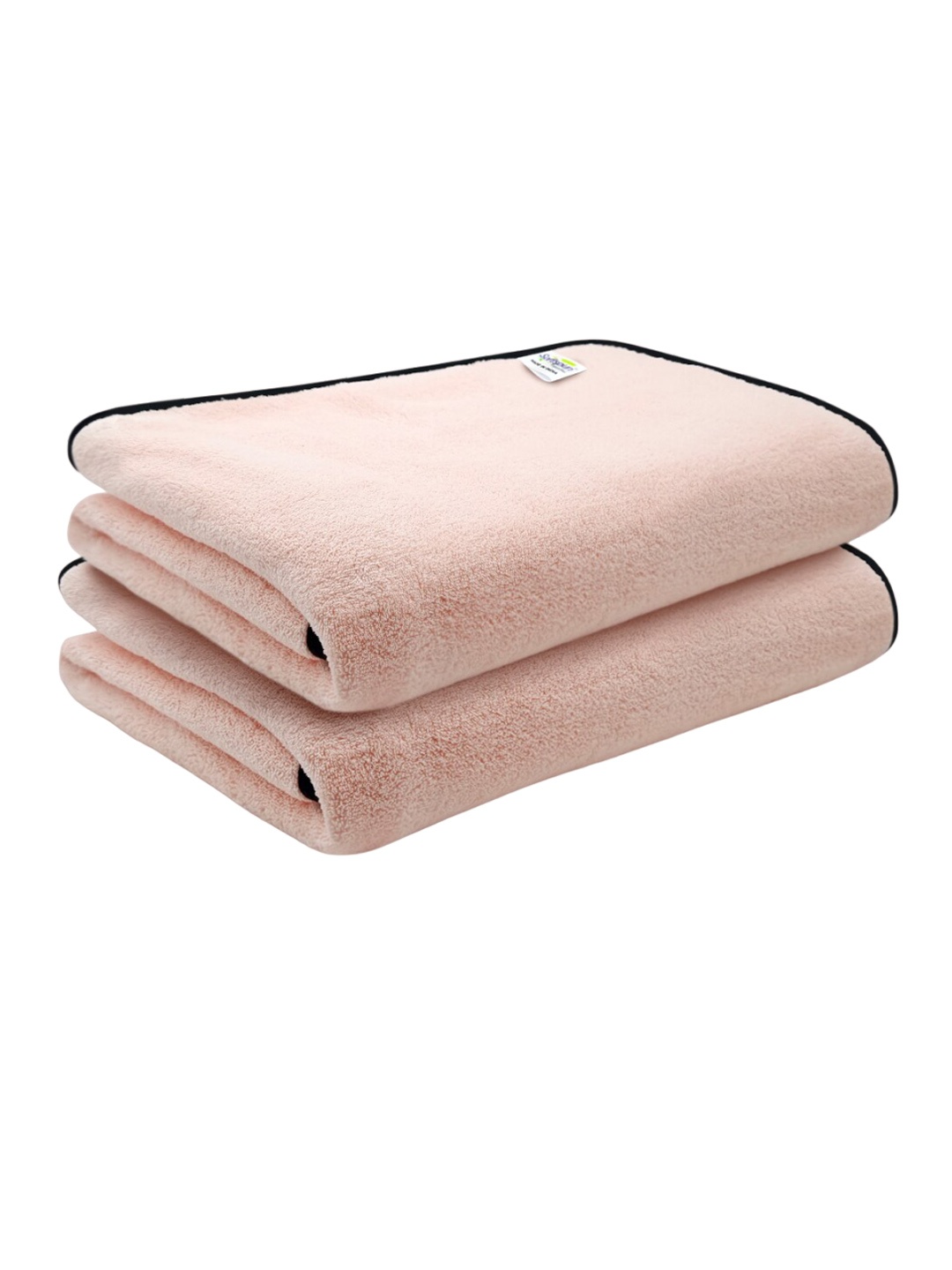 

Softspun Microfiber Pink & Black 2 Pieces 300 GSM Anti-Bacterial Bath Towels
