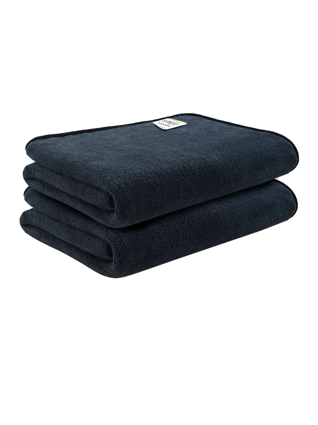 

Softspun Microfiber Grey & Black 2 Pieces 300 GSM Anti-Bacterial Bath Towels