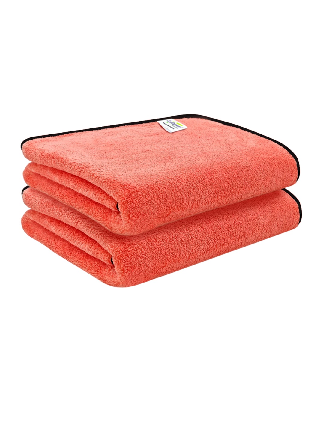 

Softspun Microfiber Peach & Black 2 Pieces 280 GSM Anti-Bacterial Bath Towels